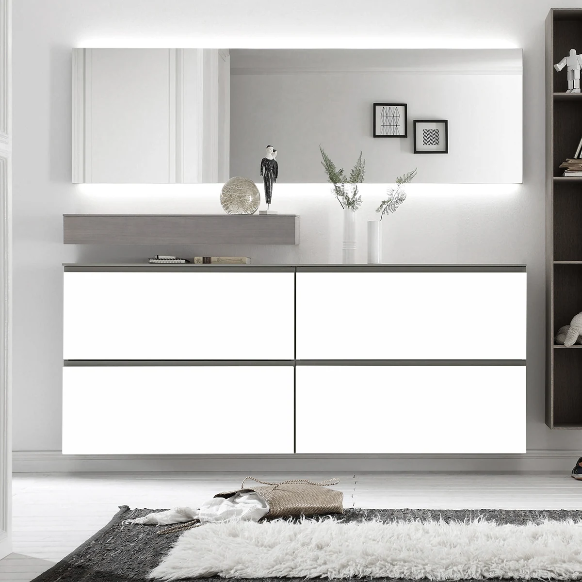 Laminate 6001 — Perspective V4 · Living, Lobby, Cabinet, Close-up