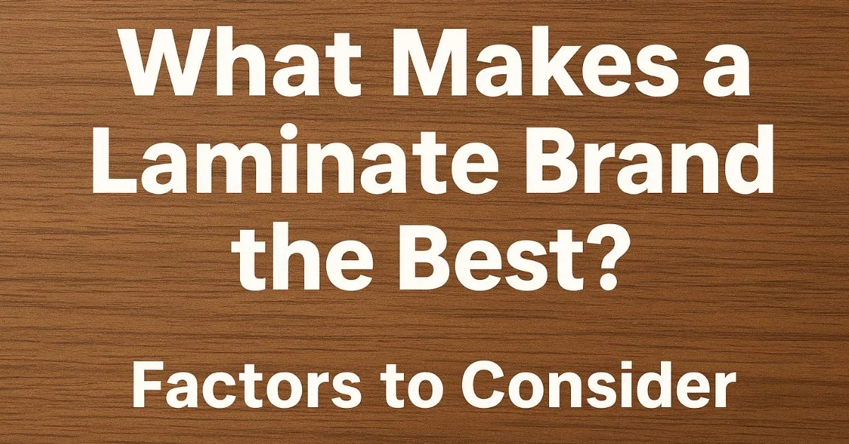 What Makes a Laminate Brand the Best? Factors to Consider