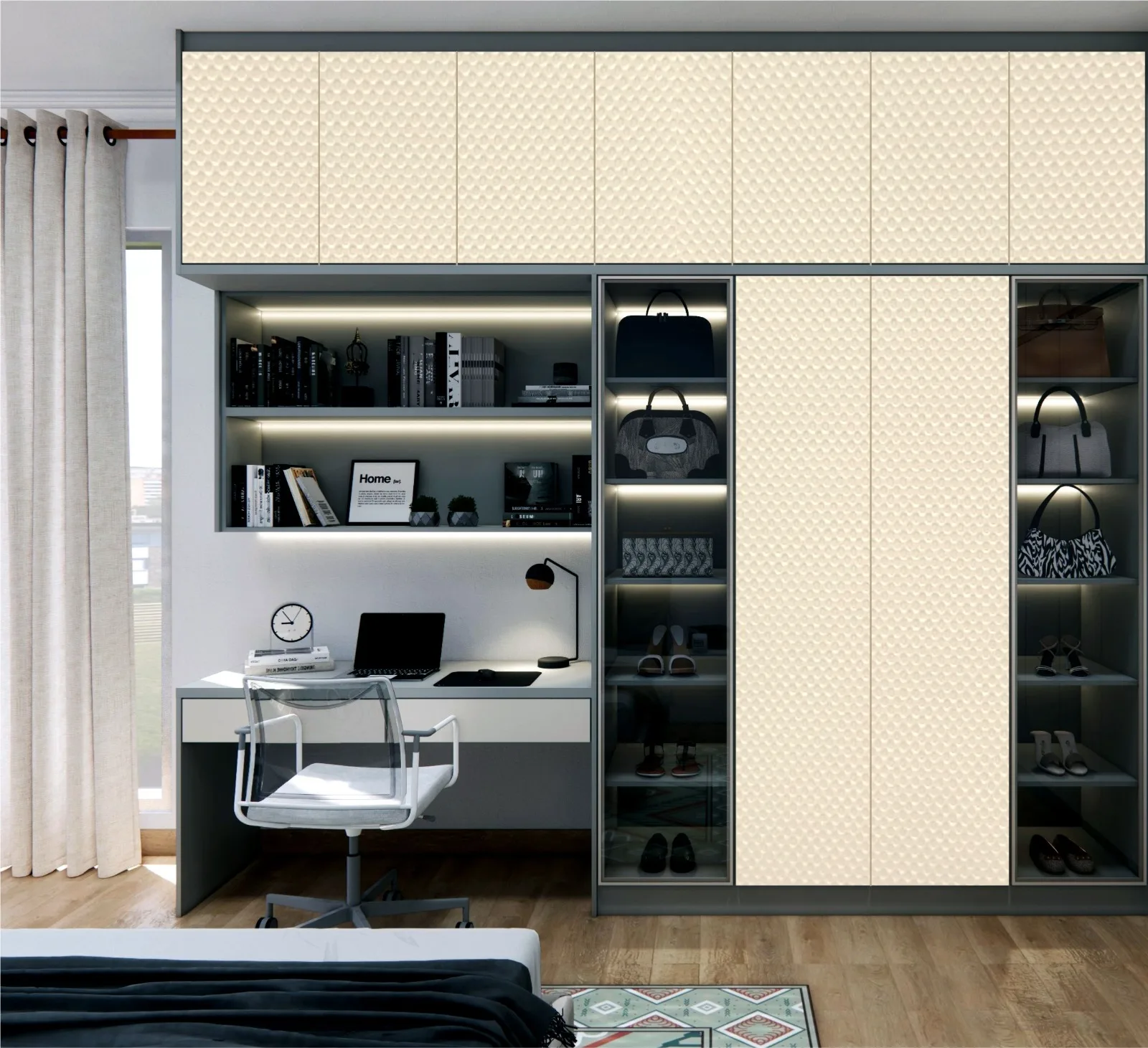 Laminate 9900 Bubble + MT 5504 — Thermo Laminates · Storage, Wardrobes, Workspace