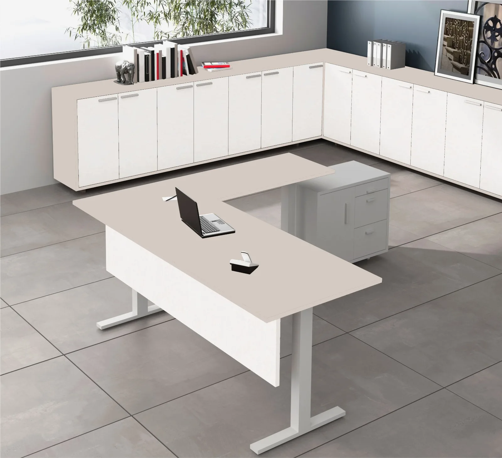 Laminate MS 5501 + MS 5505 — Thermo Laminates · Cabinet, Workspace