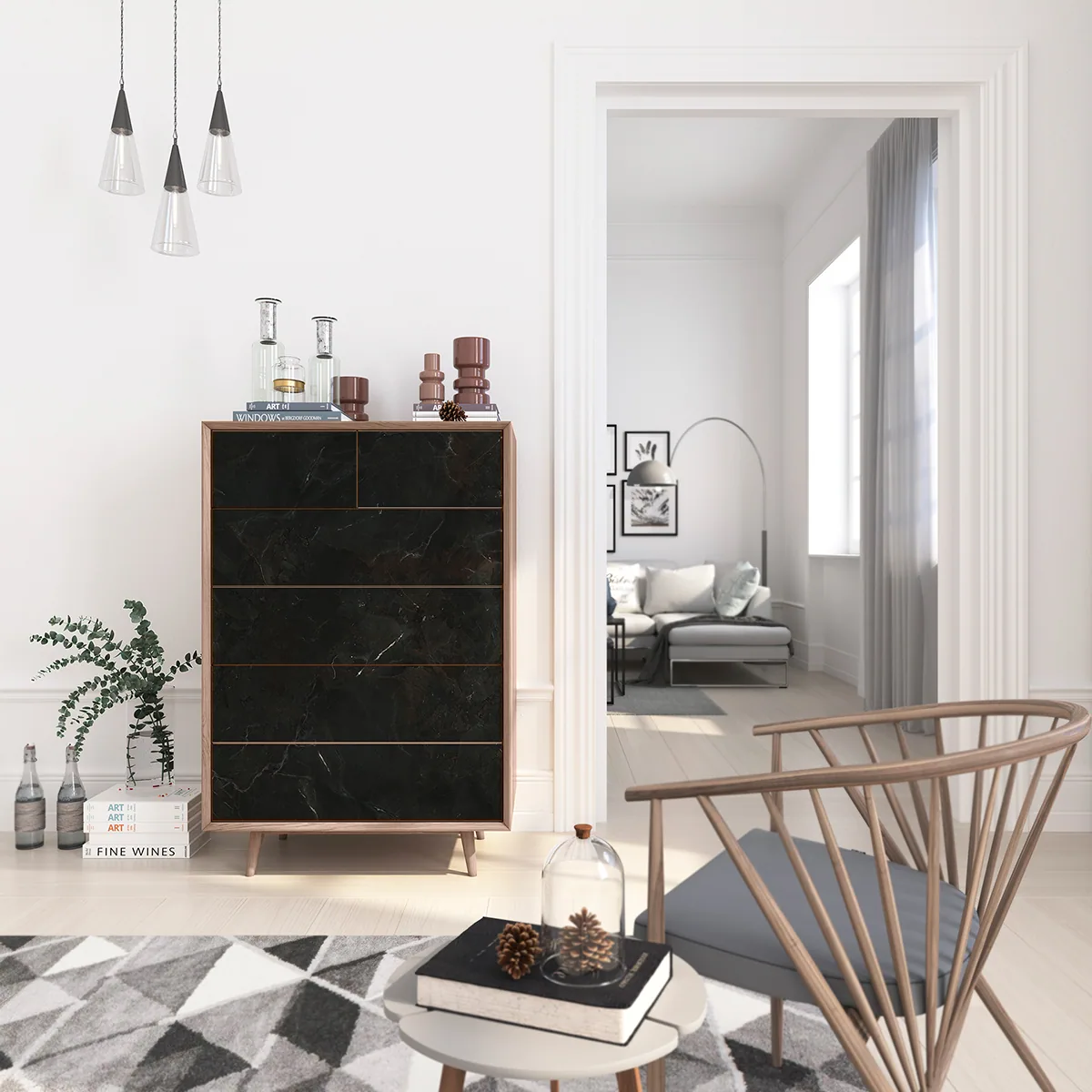 Laminate 3317 — Thre3 · Living, Lobby, Cabinet, Close-up